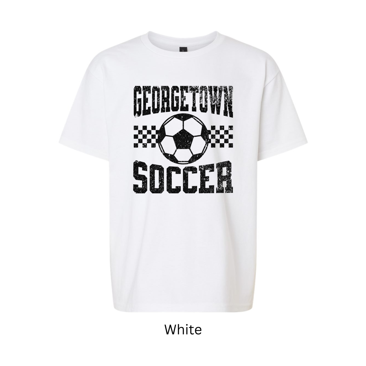 Georgetown Soccer Black Distressed