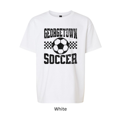Georgetown Soccer Black Distressed