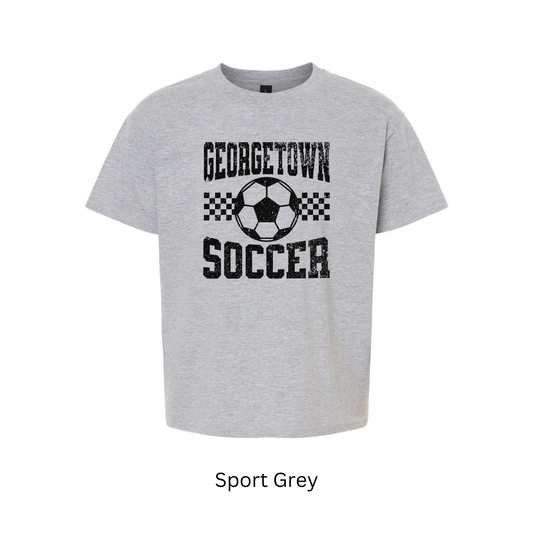 Georgetown Soccer Black Distressed