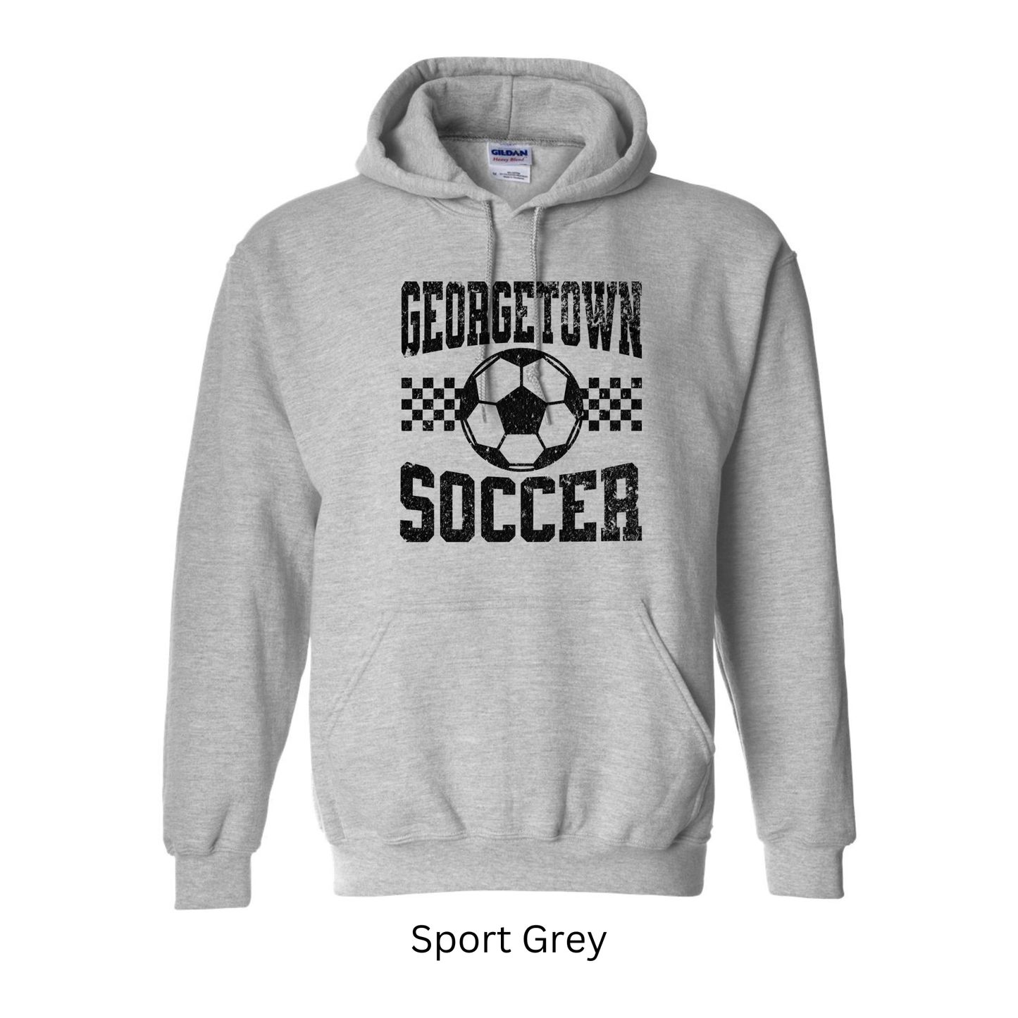 Georgetown Soccer Black Distressed