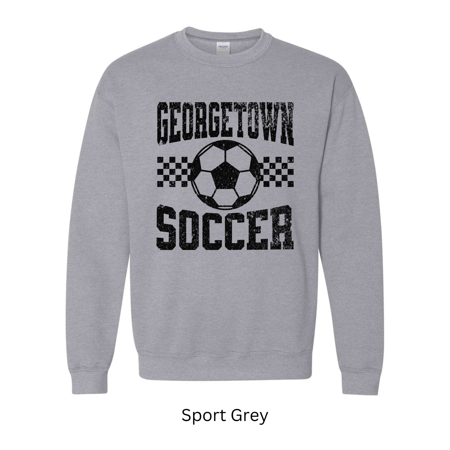 Georgetown Soccer Black Distressed